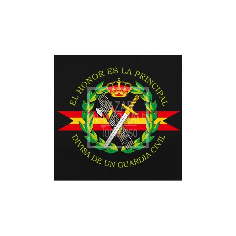 Camiseta Negra Guardia Civil Bolsillo