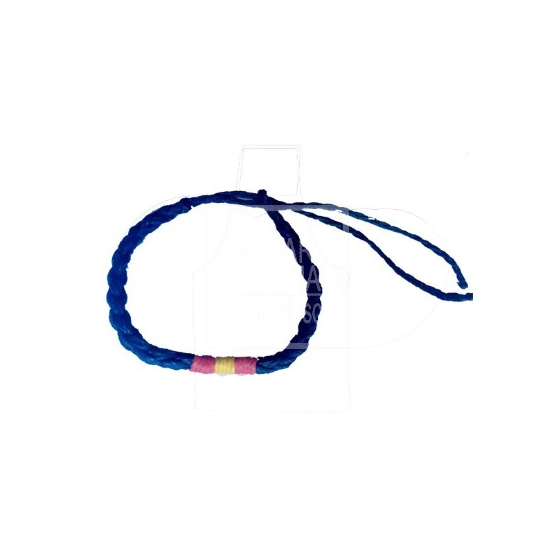 Pulsera Azul Trenzado Cordón
