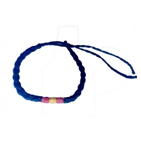 Pulsera Azul Trenzado Cordón