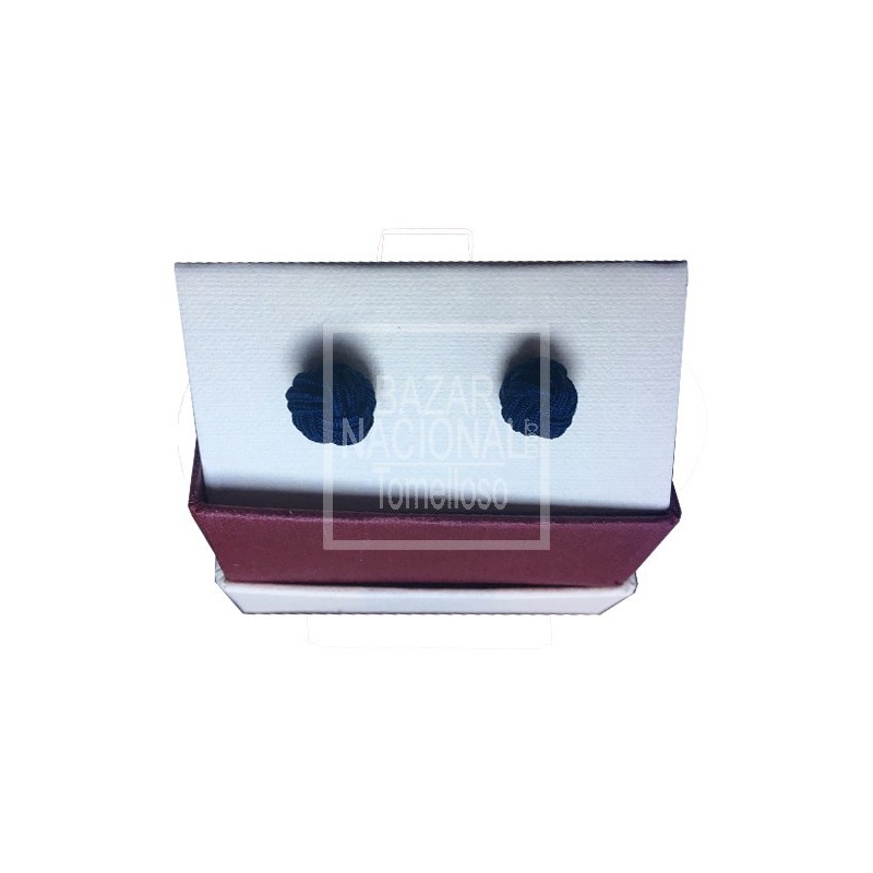 Gemelos Bola trenzada Azul Marino