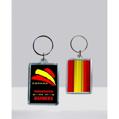 Llavero Metacrilato España Negro