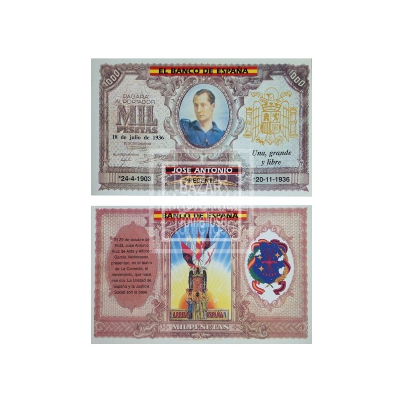 Billete Mil Pesetas Jose Antonio
