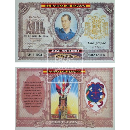 Billete Mil Pesetas Jose Antonio