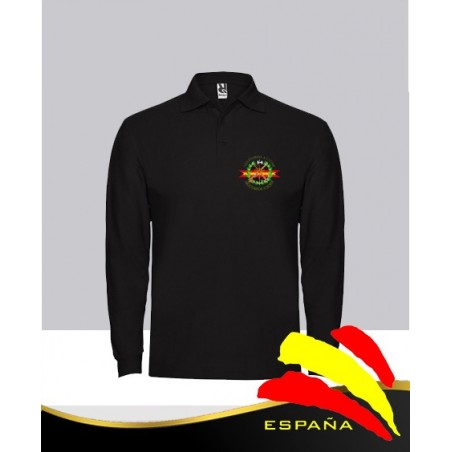 Polo Negro Manga Larga Legión