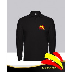 Polo Negro Manga Larga España