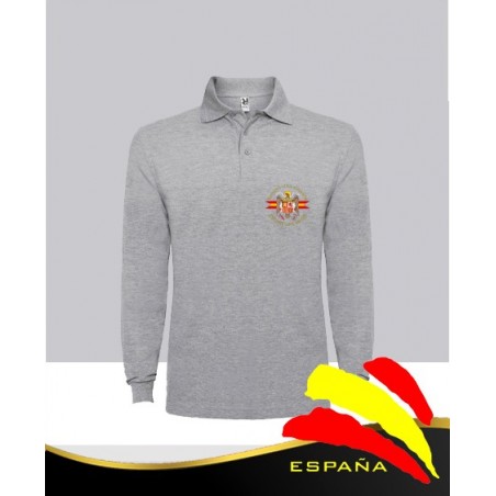 Polo Gris Manga Larga Águila