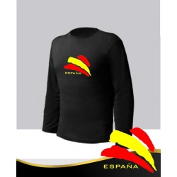 Camiseta Negra Manga Larga España