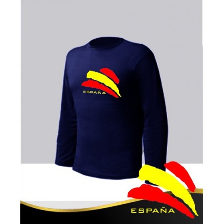 Camiseta Azul Manga Larga España
