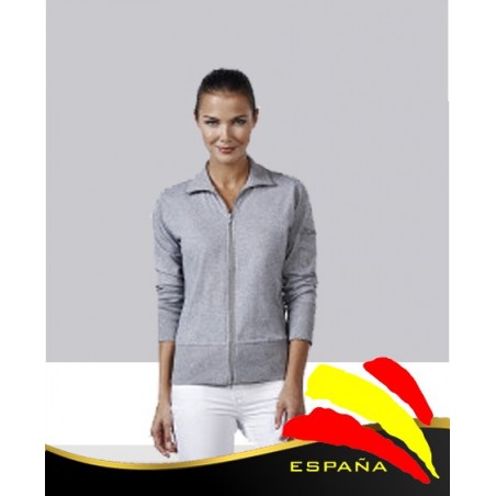 Chaqueta Deporte Mujer Gris Bandera
