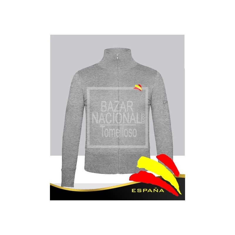 Chaqueta Deporte Mujer Gris Bandera
