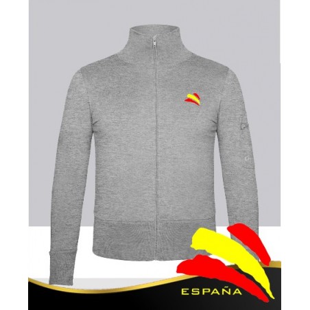 Chaqueta Deporte Mujer Gris Bandera