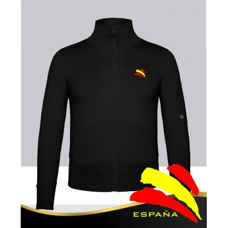 Chaqueta Deporte Mujer Negra Bandera
