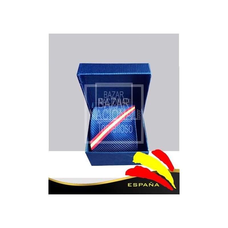 Corbata Azul Marino Bandera de España