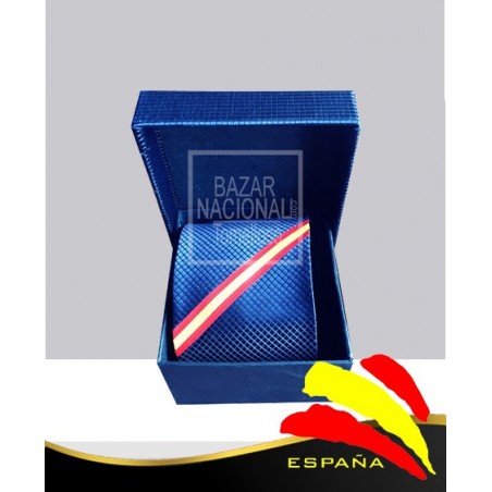 Corbata Azul Marino Bandera de España