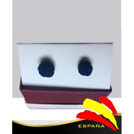 Gemelos Bola trenzada Azul Marino