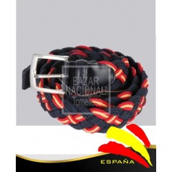 Cinturón Azul Trenzado Bandera