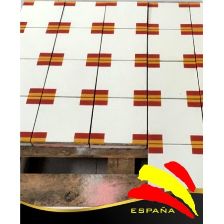 Pavimento Mosaico Hidráulico Bandera España