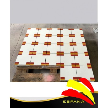 Pavimento Mosaico Hidráulico Bandera España