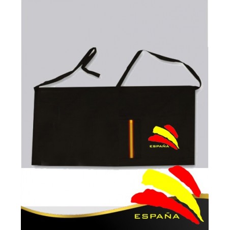 Delantal Negro Camarero Bandera España