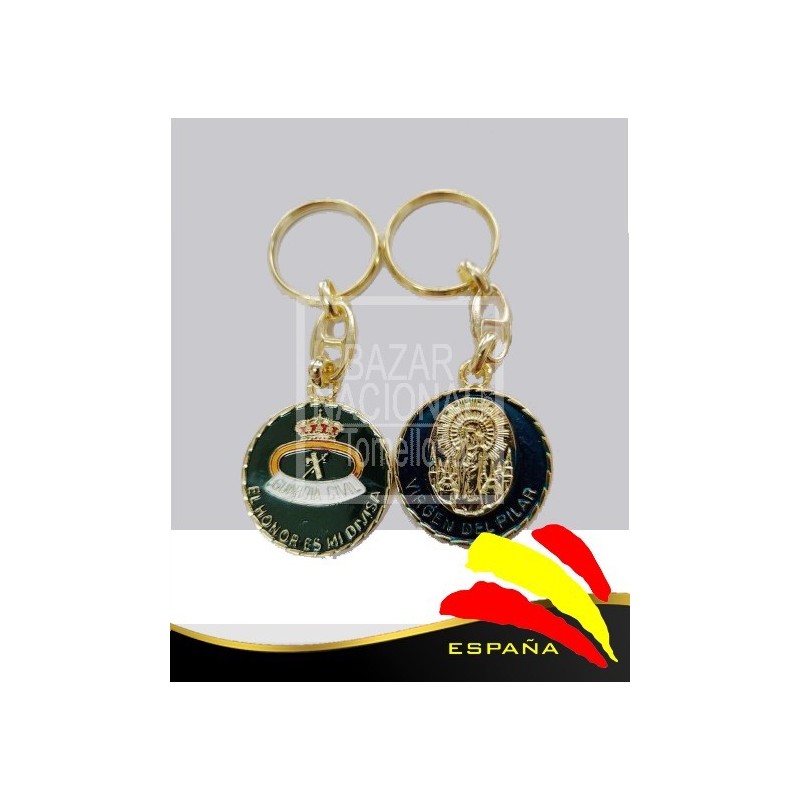 Llavero Guardia Civil- Virgen Esmaltado redondo