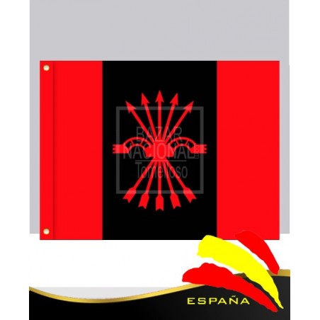 Bandera de Falange Yugo y Flechas 0.75 x 0.50 mtrs.