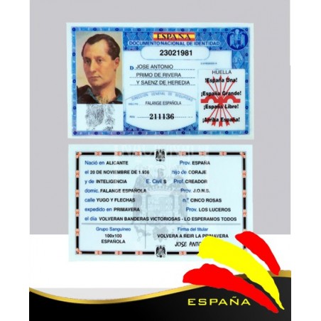 DNI José Antonio Primo de Rivera