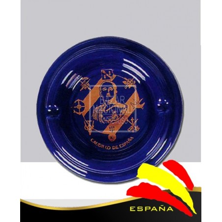 Cenicero Azul Cobalto Borde redondeado Francisco Franco