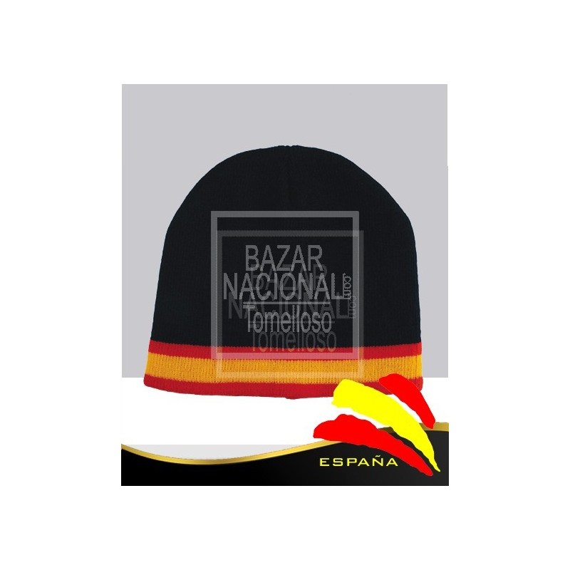 Gorro Azul Marino con Bandera España