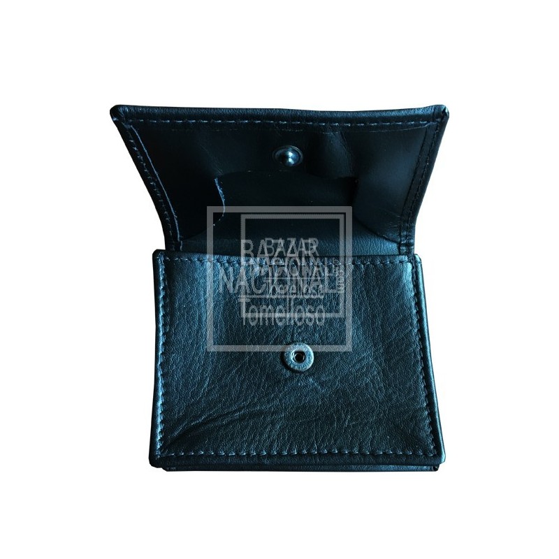 Monedero Piel Negro