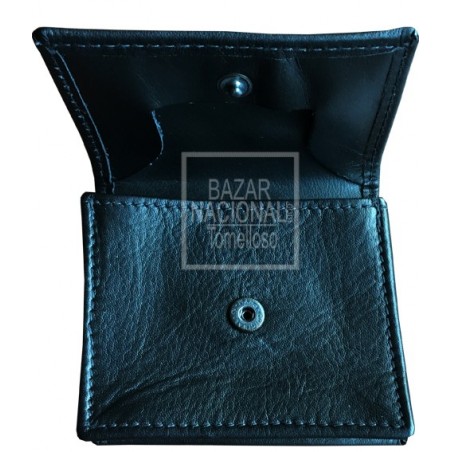 Monedero Piel Negro