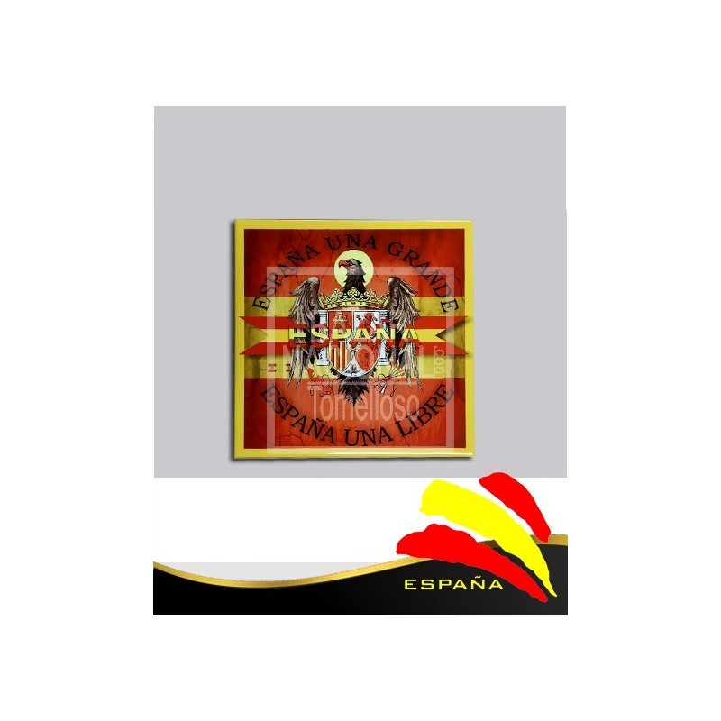 Cerámica Águila-Bandera 15x15 cm.