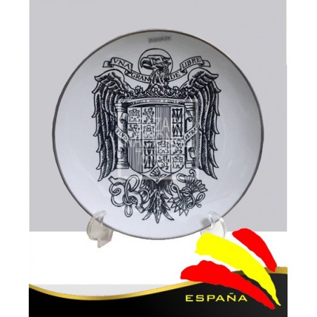 Plato Águila de San Juan Blanco y Negro
