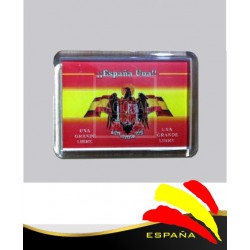 Imán Metacrilato Águila  de San Juan Fondo Bandera