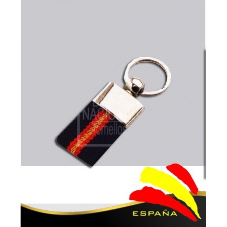 Llavero Tela Azul Bandera España
