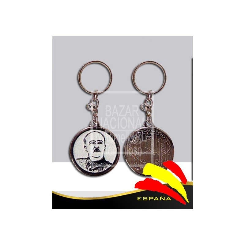 Llavero Francisco Franco Fotografía Granulada 