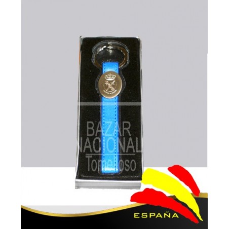 Llavero Piel Cinta Azul Guardia Civil