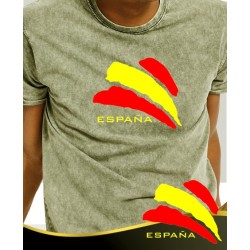 Camiseta degradada verde Bandera España Central