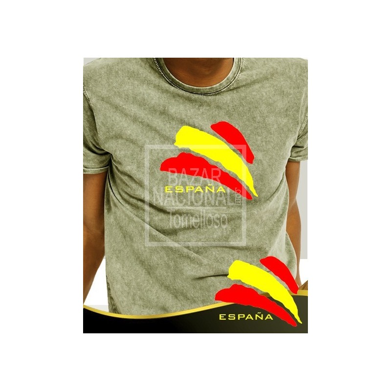 Camiseta degradada verde Bandera España Central