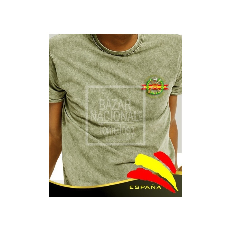 Camiseta degradada verde G. Civil bolsillo