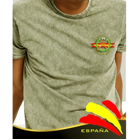 Camiseta degradada verde G. Civil bolsillo