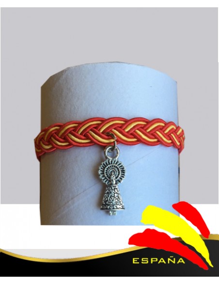 Pulsera Hilo Trenzado rojo Virgen Pilar