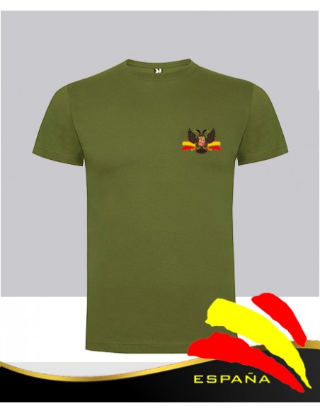 Camiseta Verde Águila Bicéfala Bolsillo