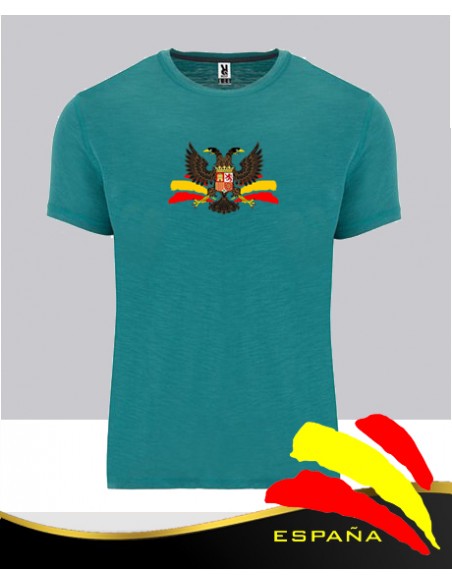Camiseta Azul Verdoso Águila Bicéfala Central
