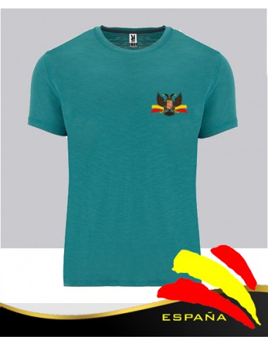 Camiseta Azul Verdoso Águila Bicéfala Bolsillo