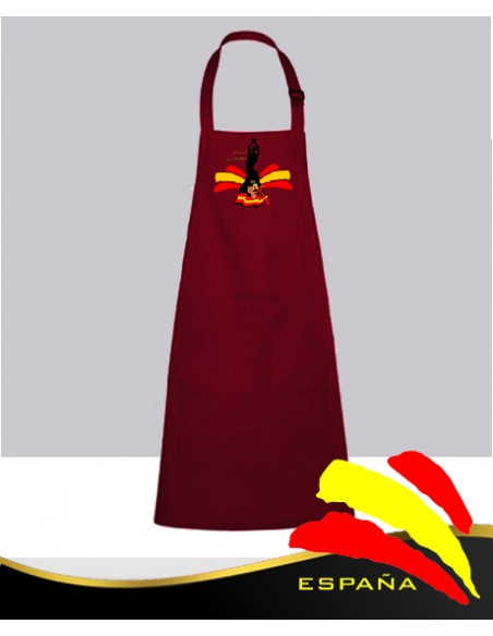 Delantal Burdeos Flamenca