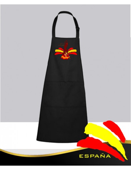 Delantal Negro Flamenca
