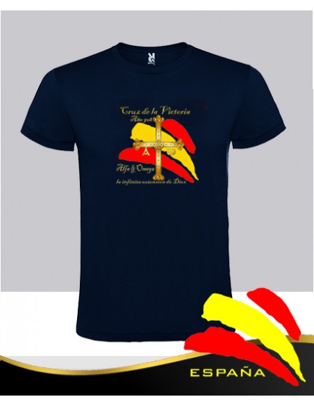 Camiseta Negra Cruz de la Victoria
