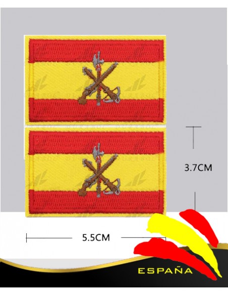 PARCHE BORDADO BANDERA LEGIÓN 2 UNDS.