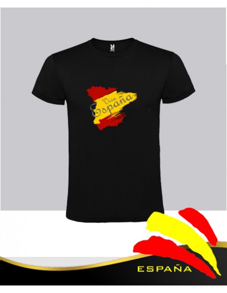 Camiseta Negra mapa España