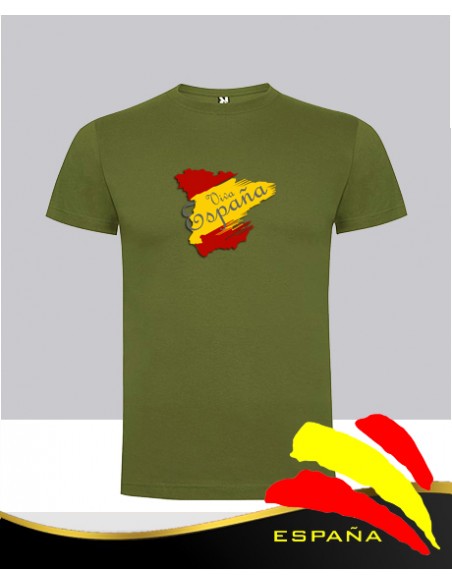 Camiseta Verde Kaqui Mapa Bandera